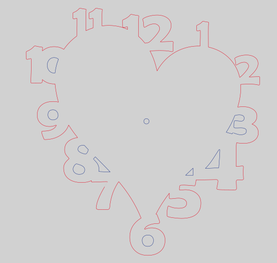 reloj en forma de corazón
