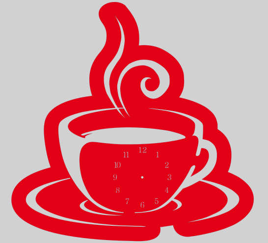 reloj taza de café