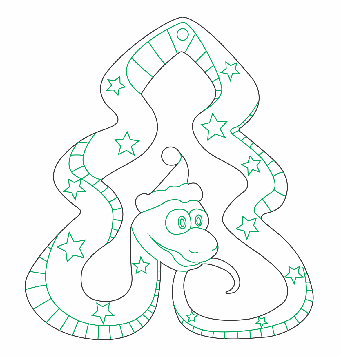 serpiente navideña
