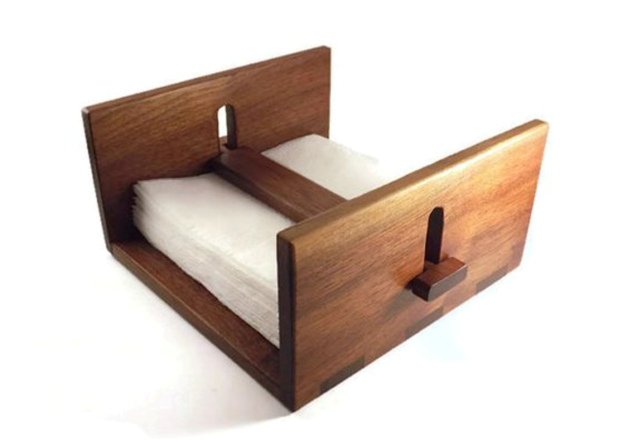servilletero de madera