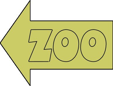 señalización de zoológico
