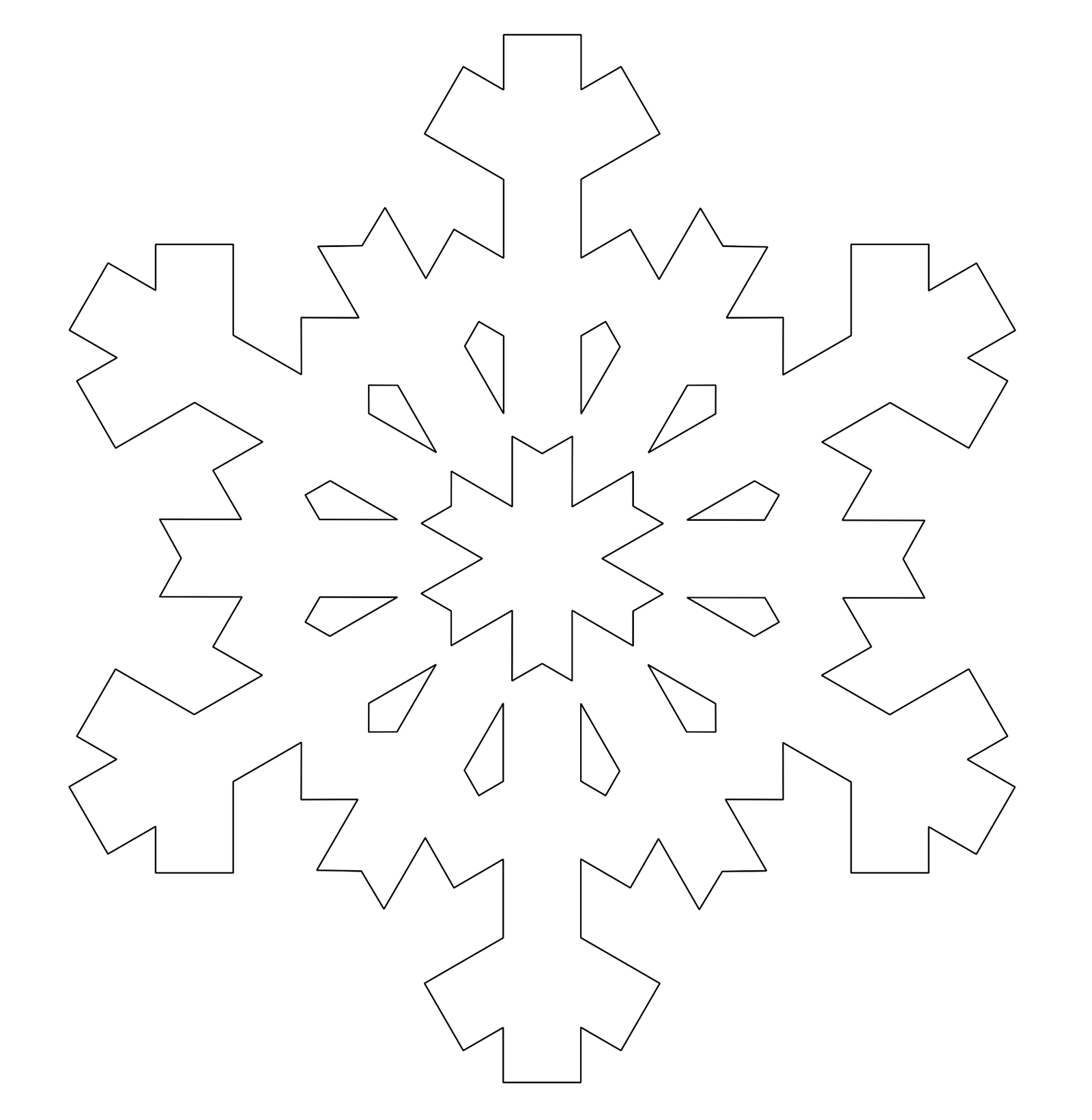 silueta de copo navideño