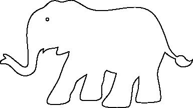 silueta de elefante