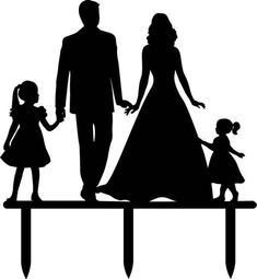 silueta de familia