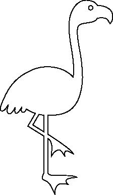 silueta de flamingo