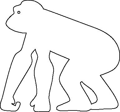 silueta de gorila