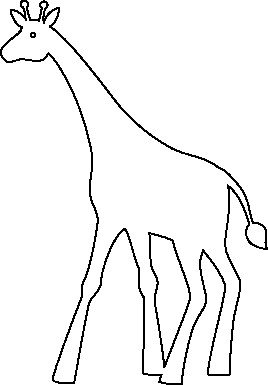 silueta de jirafa