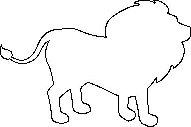 silueta de león