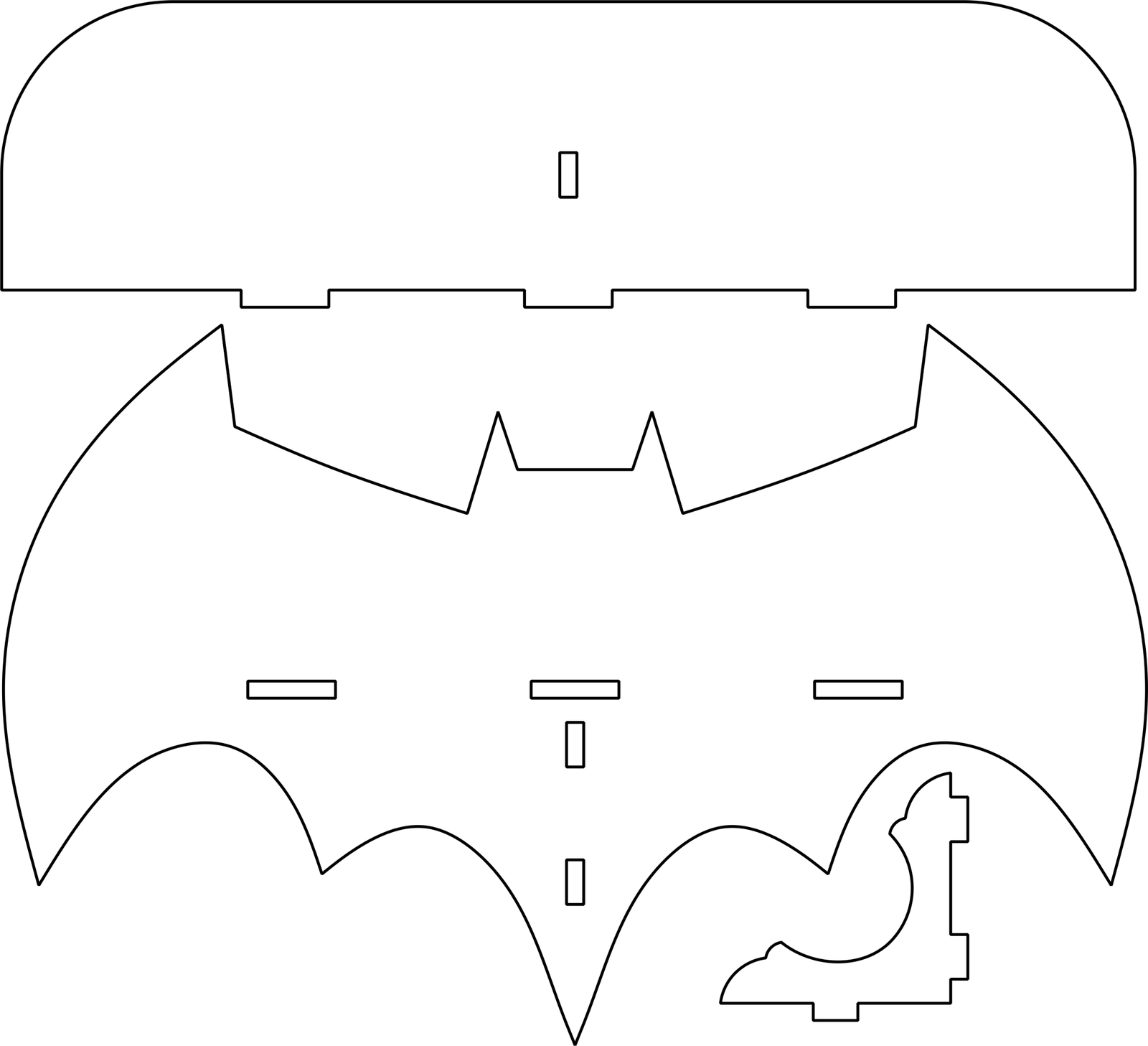 silueta de murciélago