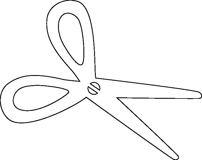 silueta de tijeras