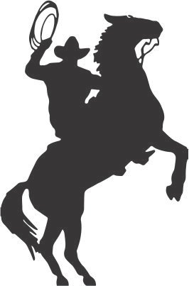 silueta de vaquero