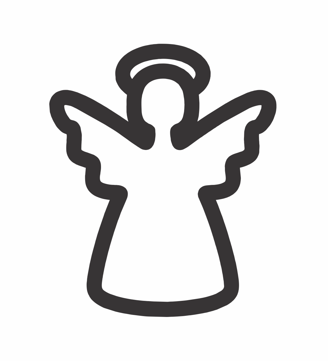 silueta de ángel