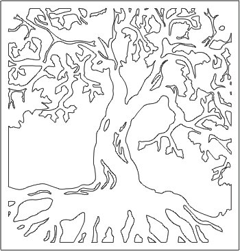 silueta de árbol