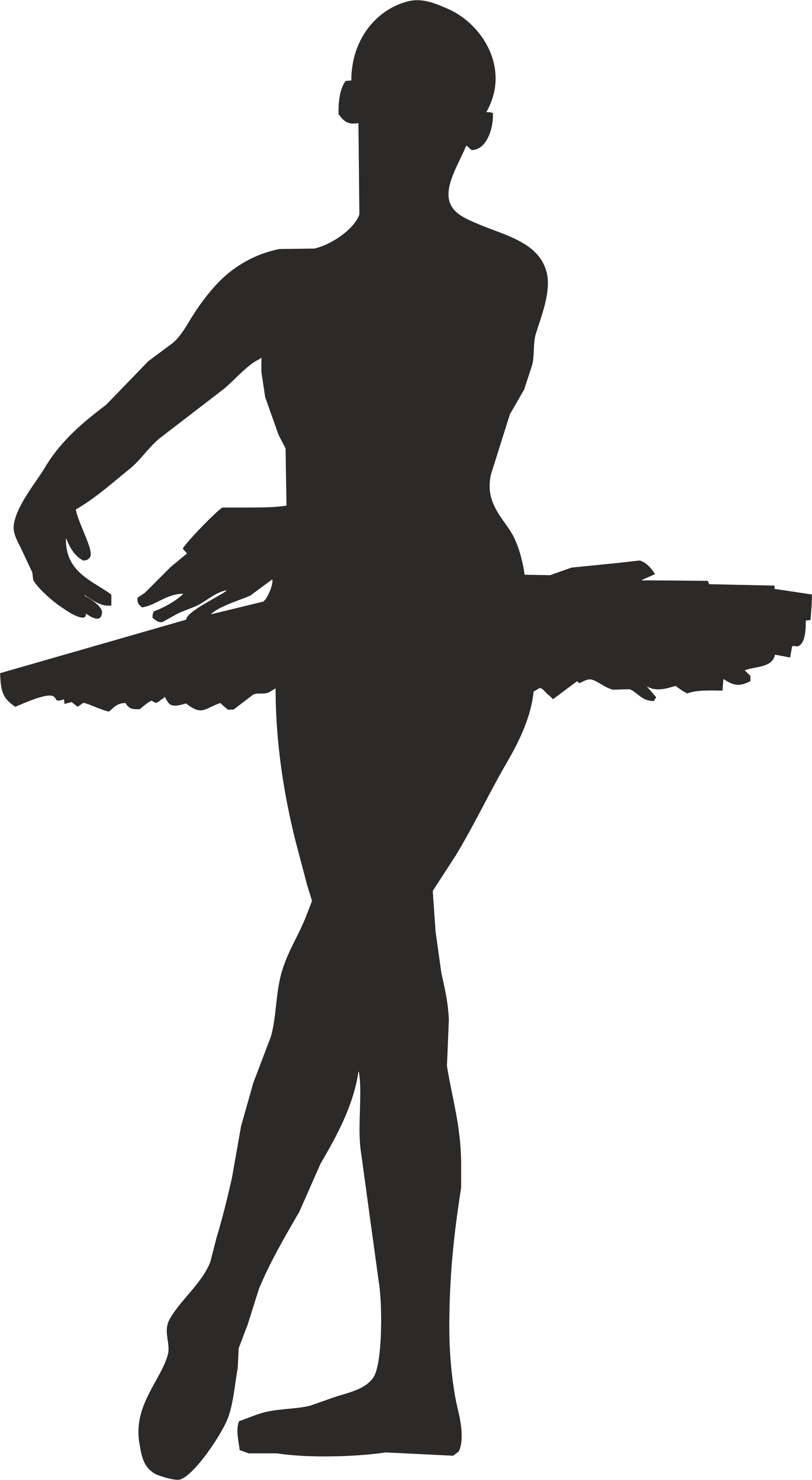 silueta negra de bailarina