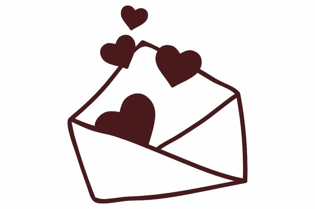 sobre con corazones