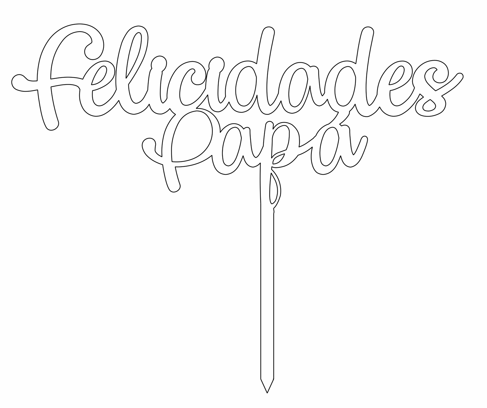 topper felicidades papá