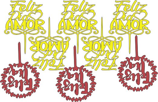 topper feliz día amor