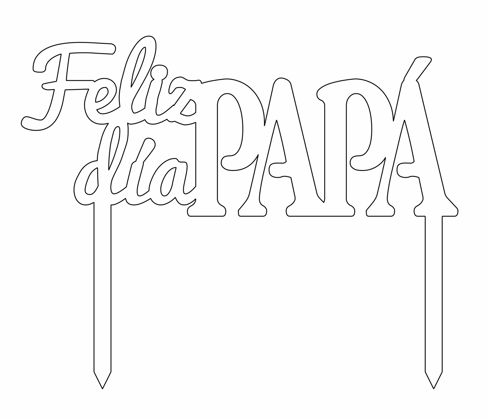 topper feliz día papá