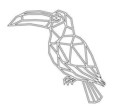 tucán de perfil
