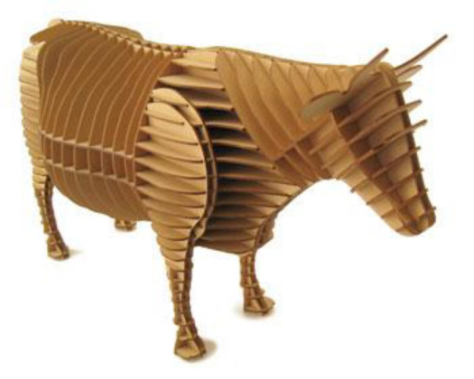vaca tridimensional