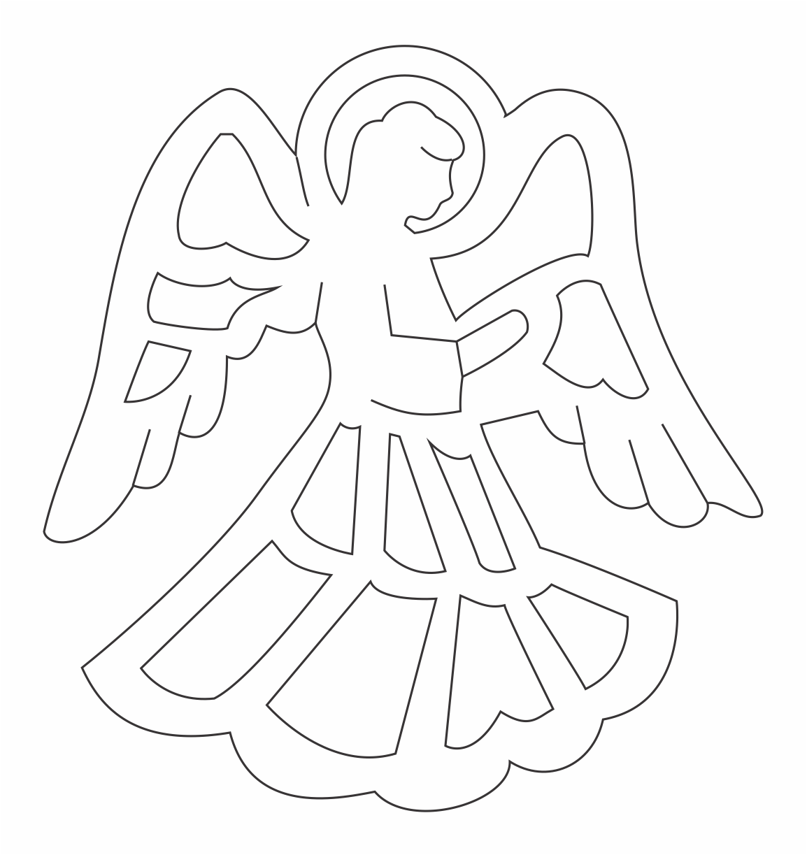 ángel de perfil