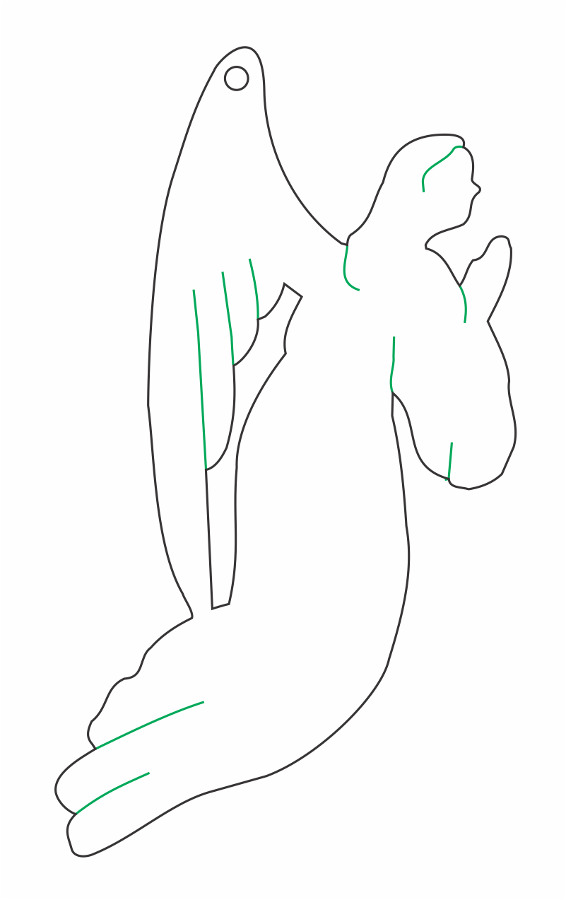 ángel en plegaria