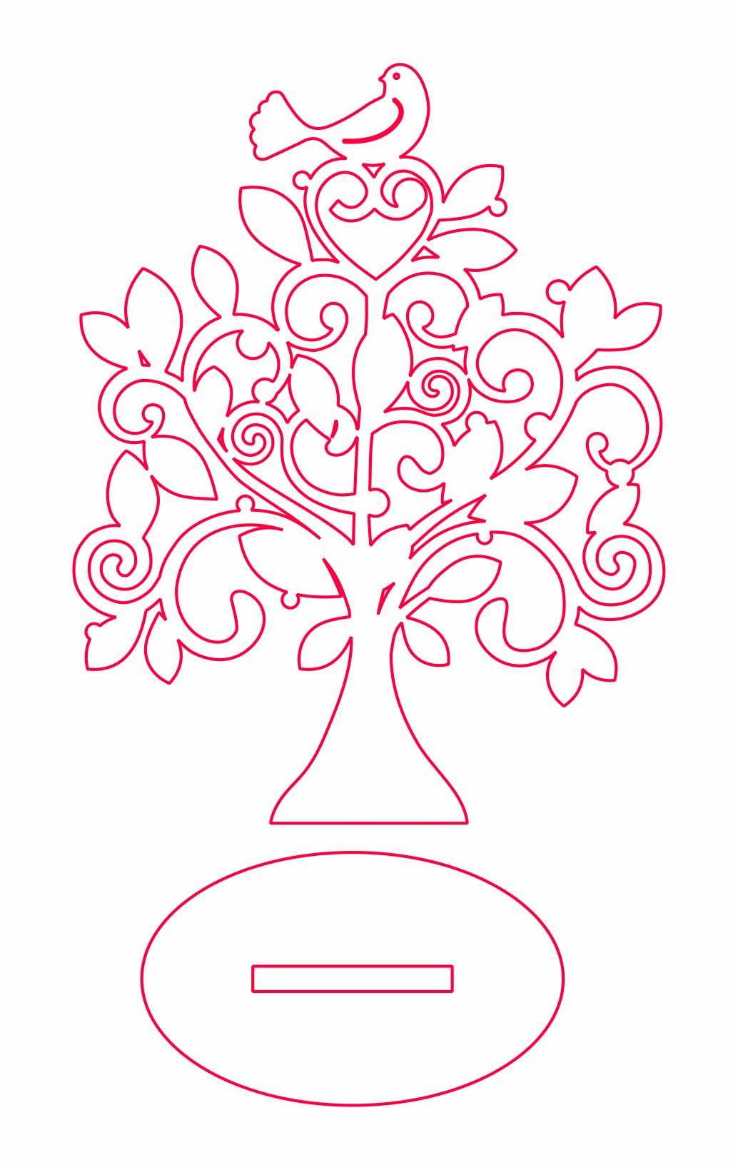 árbol con ave