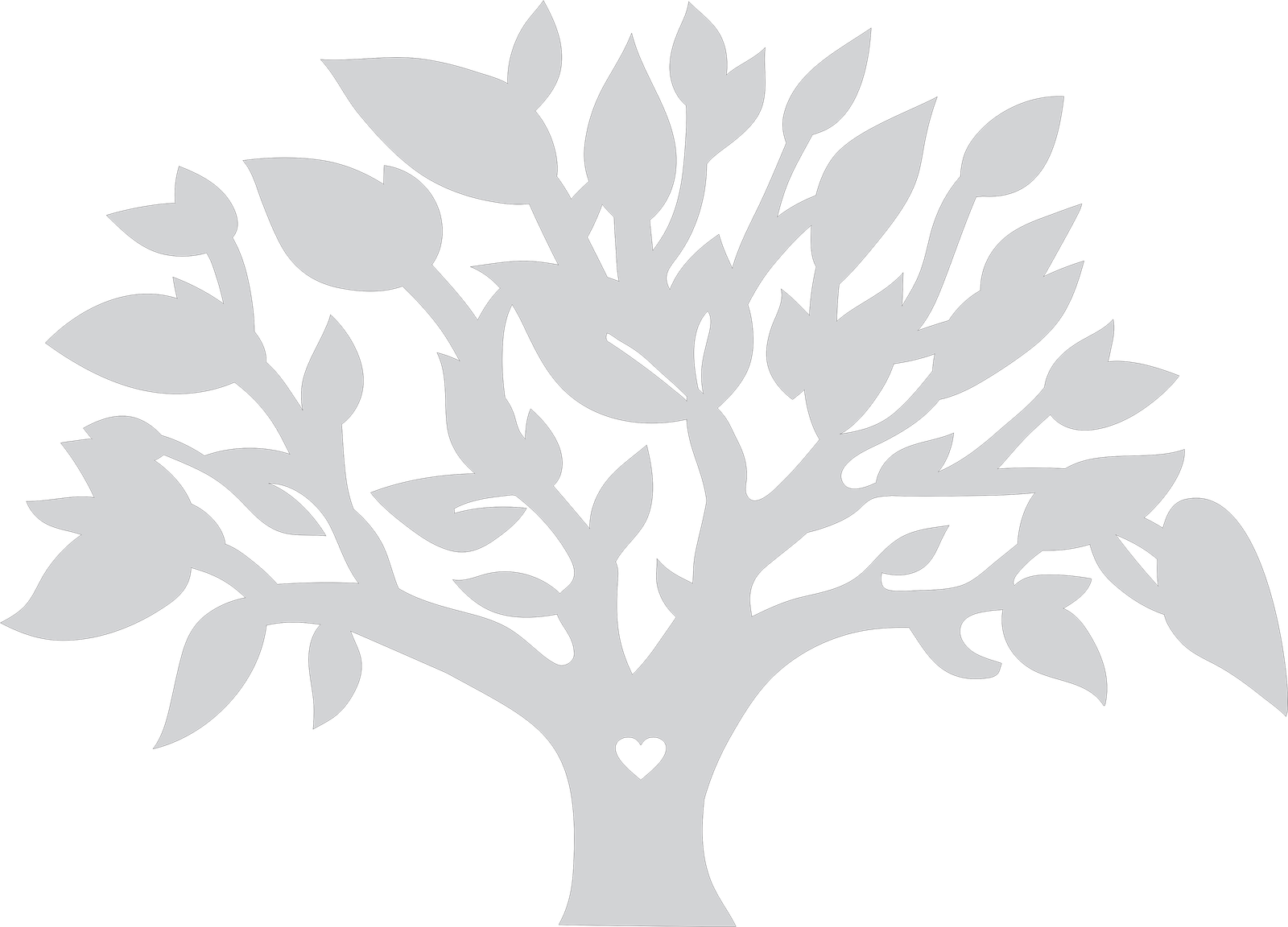 árbol con corazón