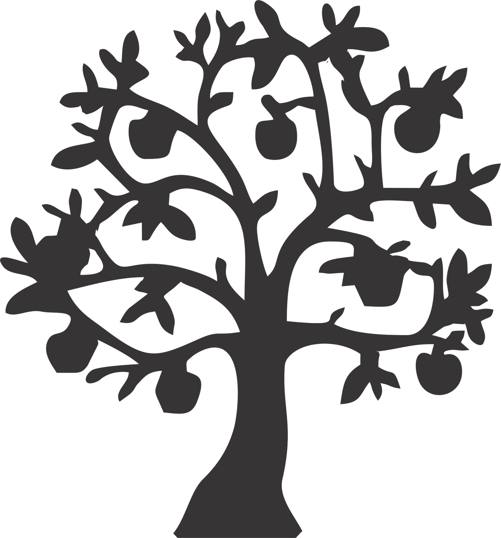 árbol con manzanas