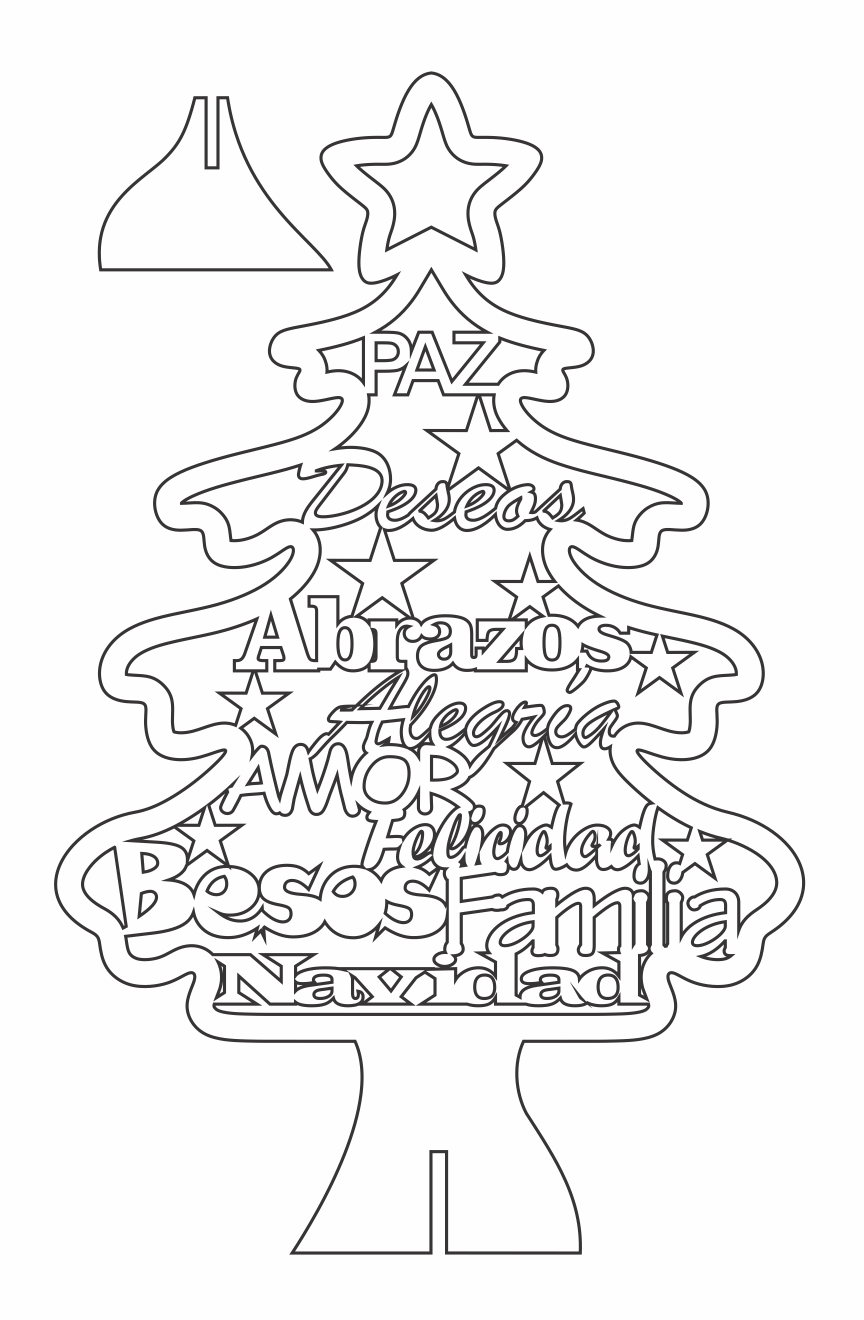 árbol con mensaje