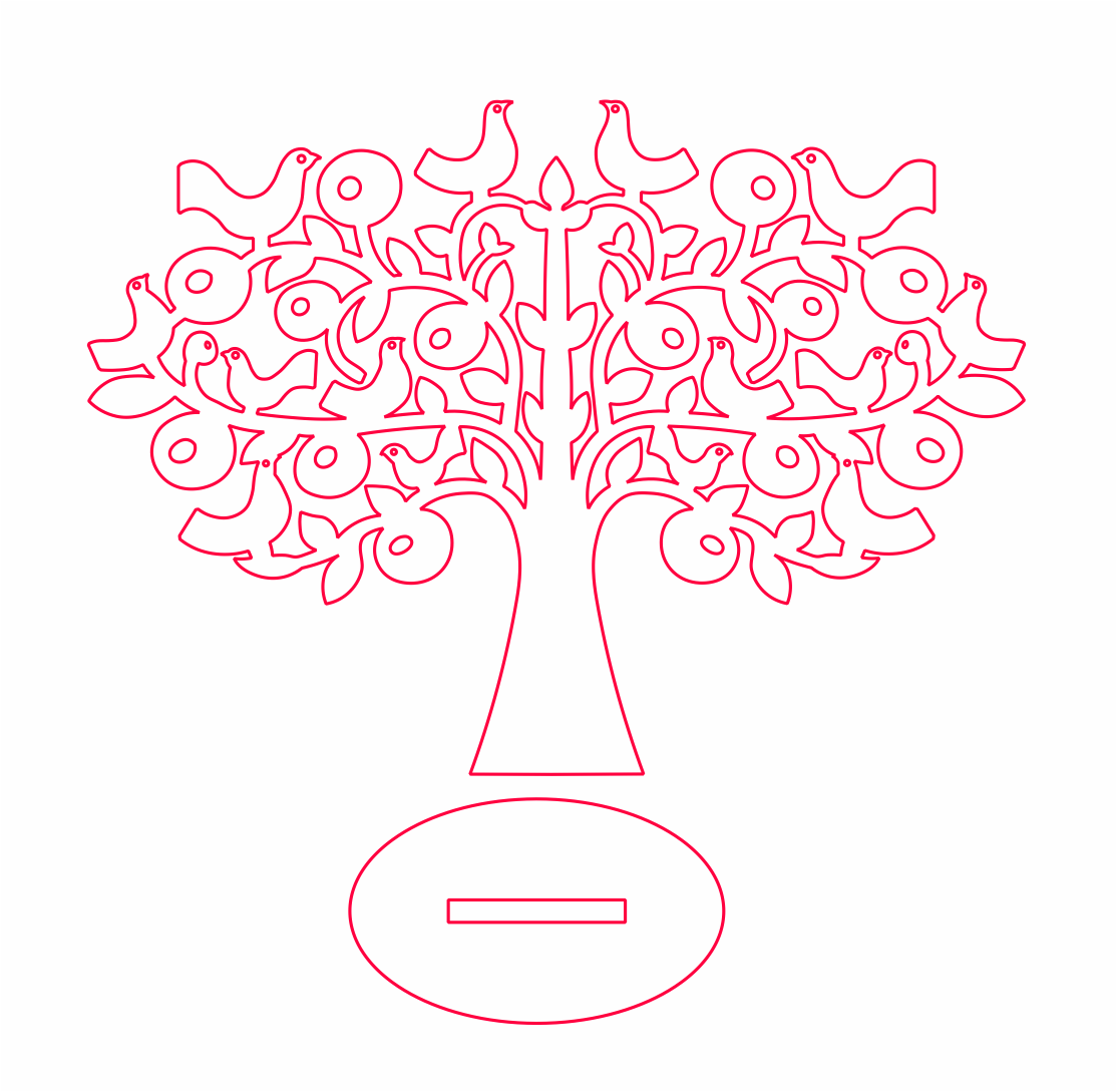 árbol con pájaros