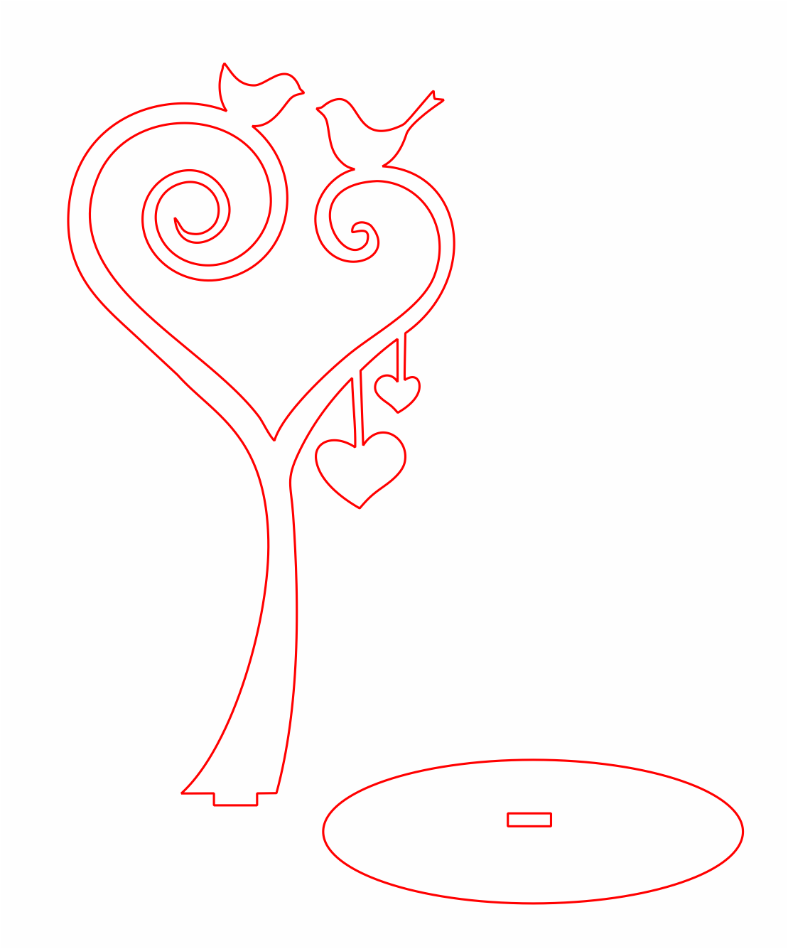 árbol de corazón
