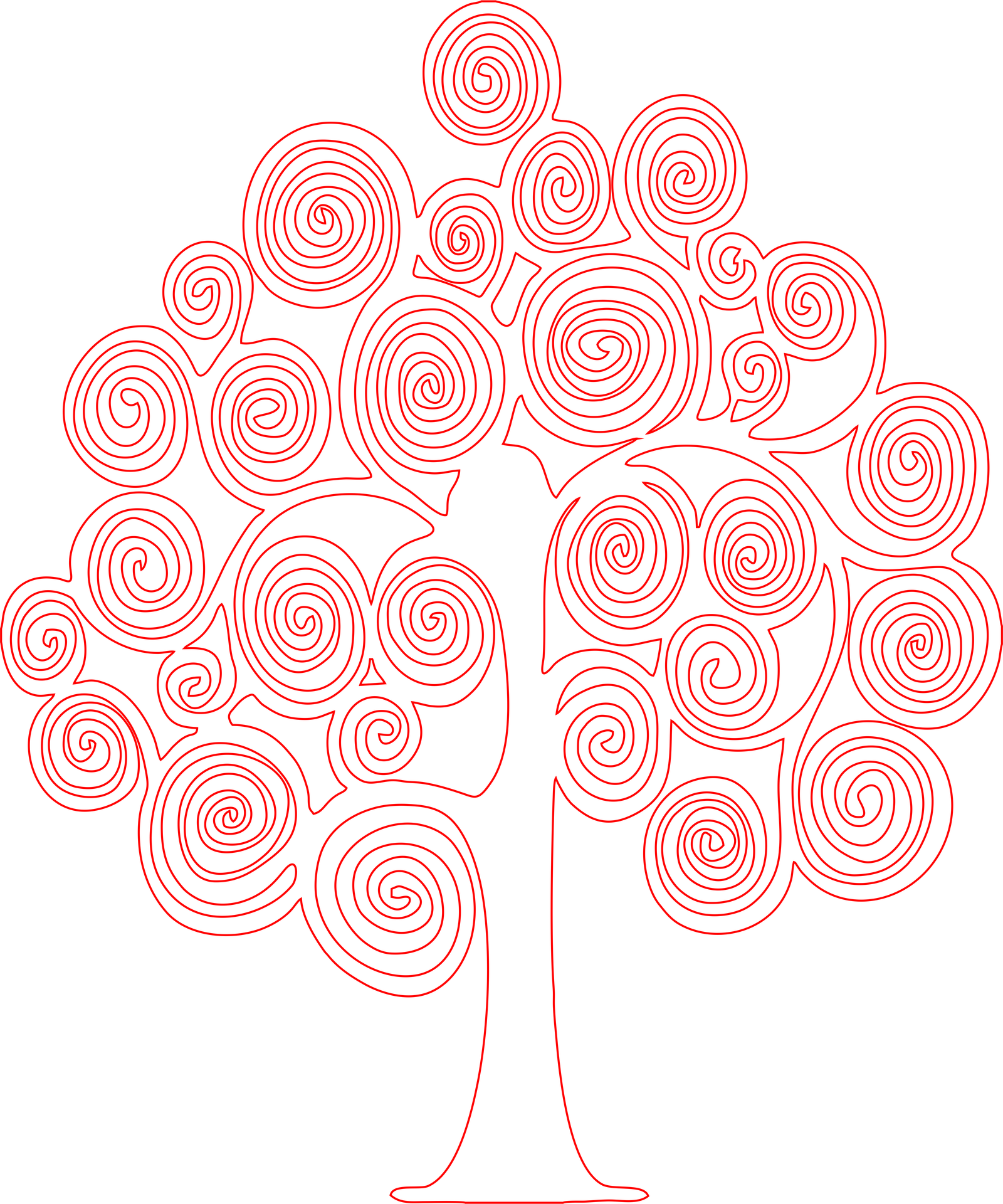 árbol de espirales