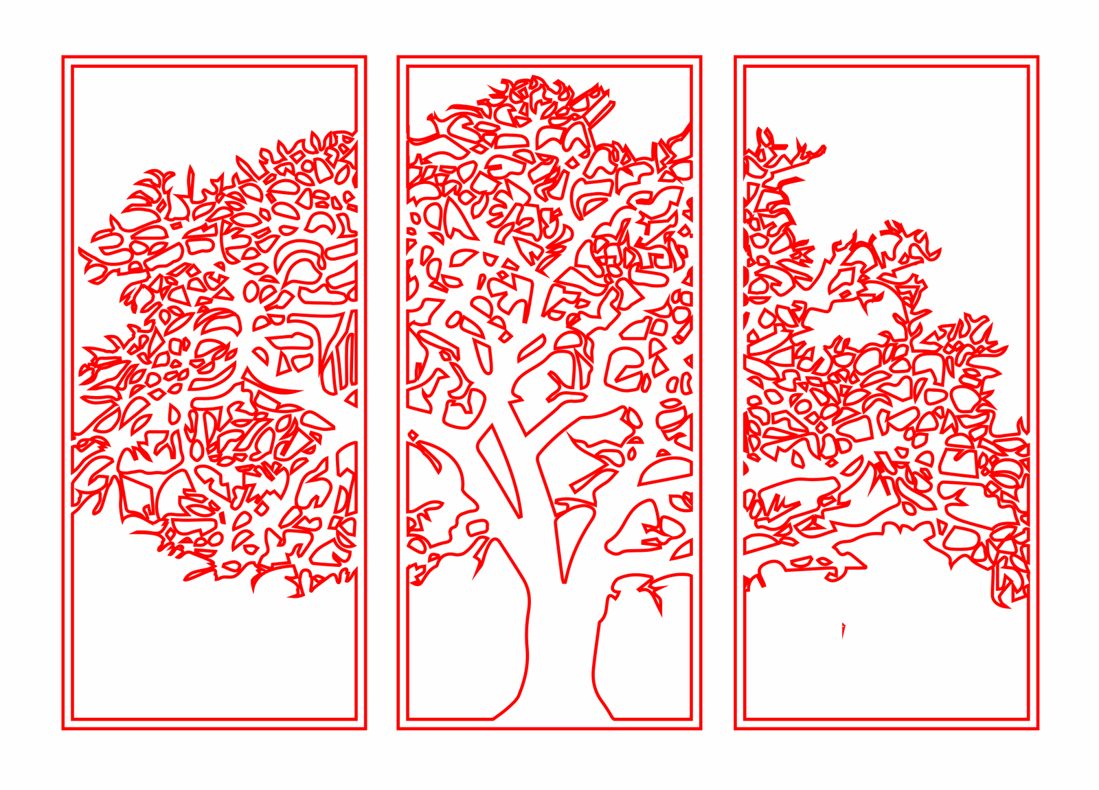 árbol en tríptico