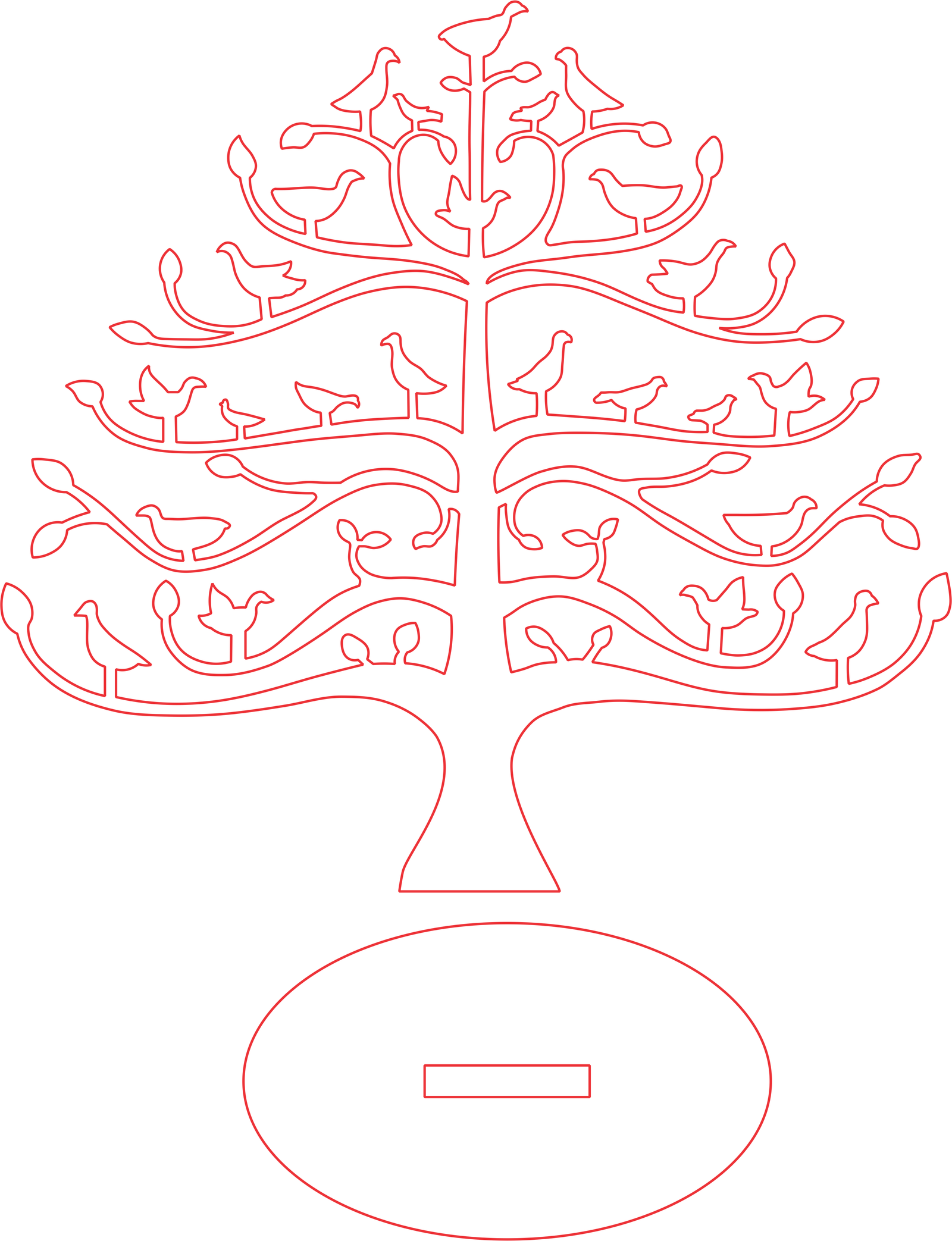 árbol hojas y aves