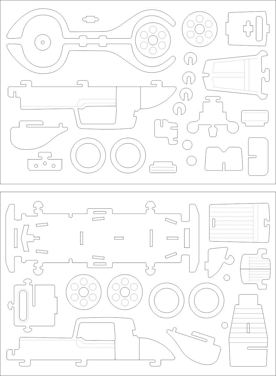 auto antiguo 3d
