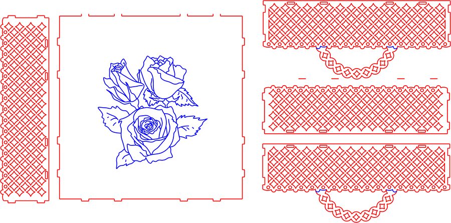 caja con flor