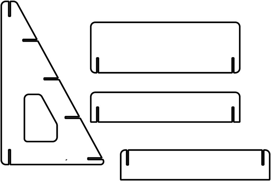 estante triangular