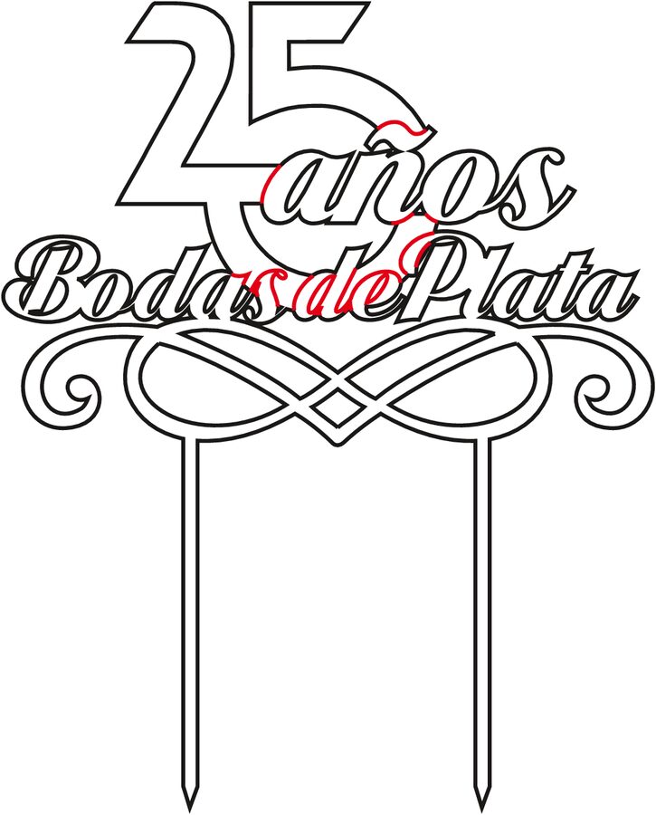 letrero 25 años