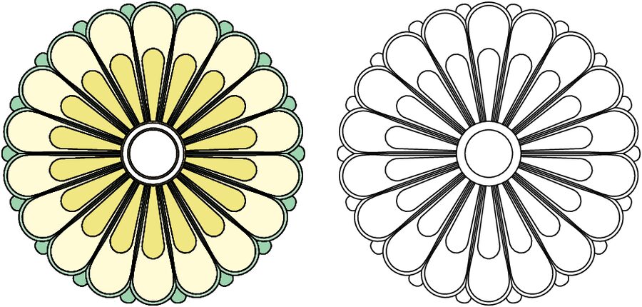 medallón floral