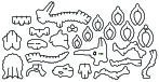 molde de dinosaurio
